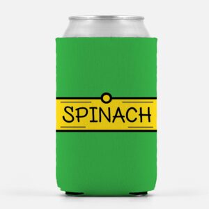 popeye spinach collapsible neoprene can coolie - insulated high quality neoprene can coolie huggie hugger - funny party beer holders 12oz|16oz