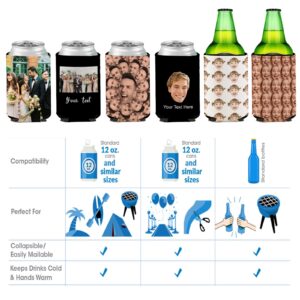 Custom Can Cooler Personalized Cup Sleeves with Photo Logo Bottles Beer Holder for Wedding Birthday Party - Custom1