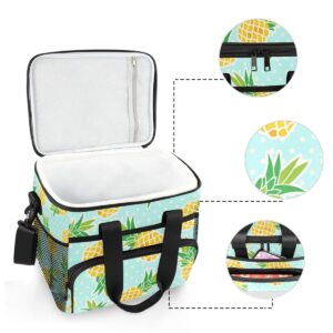 AUUXVA Picnic Lunch Bag Fruit Pineapple Lunch Cooler Box Insulated Portable Travel Large Picnic Basket Thermal Meal Food Container for Woman Man