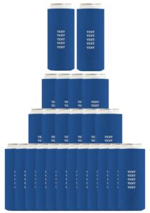 wedding party supplies any text custom coolie 24-pack personalized ultra slim can coolies twilight