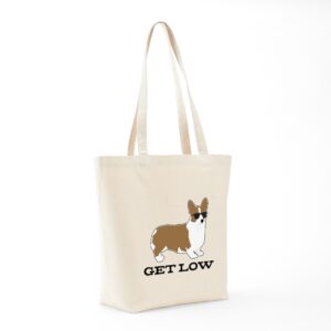 CafePress Get Low Corgi Tote Bag Canvas Tote Shopping Bag