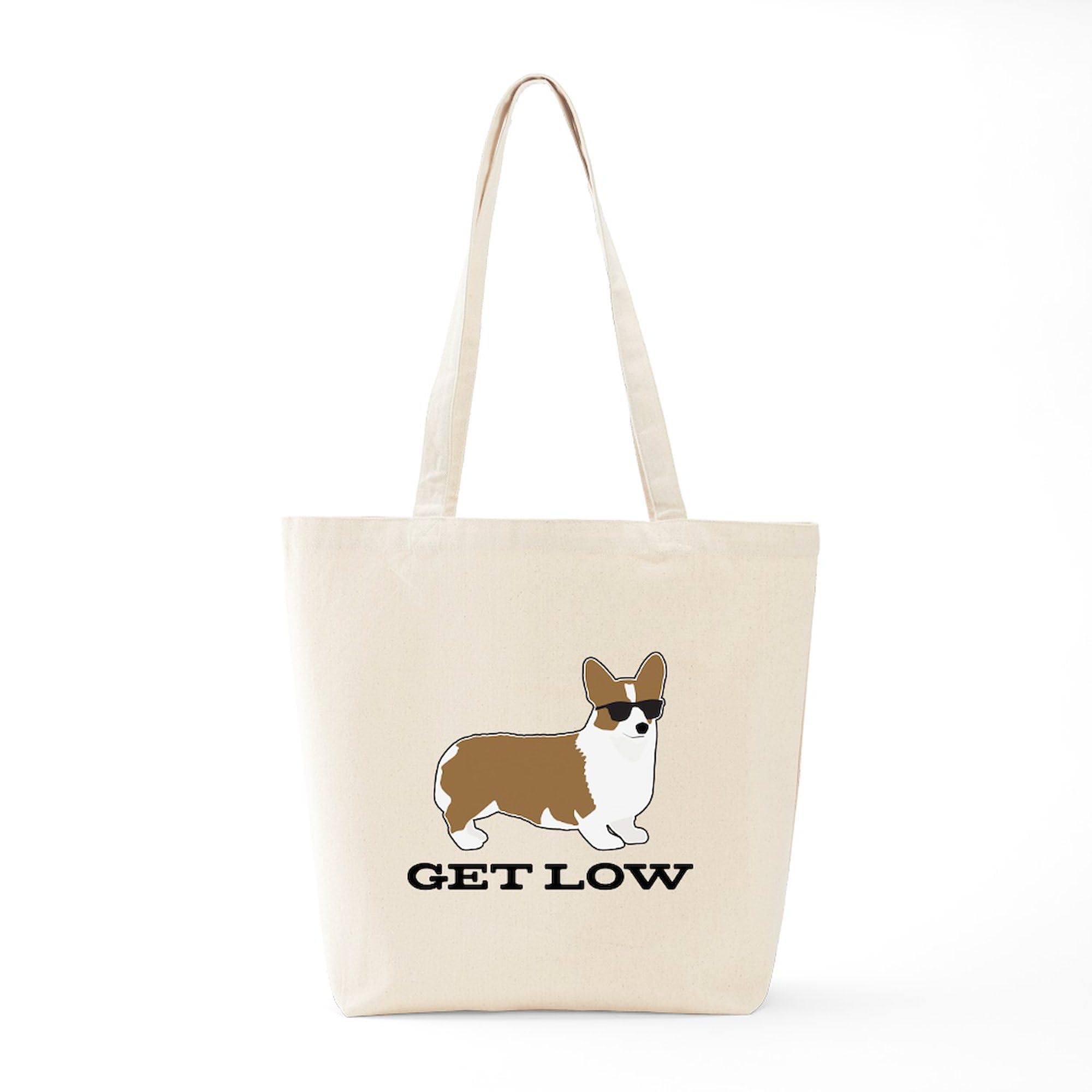 CafePress Get Low Corgi Tote Bag Canvas Tote Shopping Bag