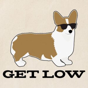 CafePress Get Low Corgi Tote Bag Canvas Tote Shopping Bag