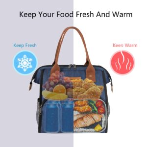 RUONARIER Insulated Lunch Bag Lunch Box Women Men Portable Stylish Meal Bags for Work School Outdoor Travel Durable Oxford Material Lunch Bag for Kid and Students Lunch Tote Bag (Blue)…