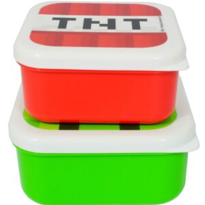 Lunch Bag Land Mine Craft Creeper and TNT 2-Piece Snack Box