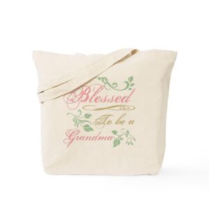 cafepress blessed to be a grandma tote bag canvas tote shopping bag