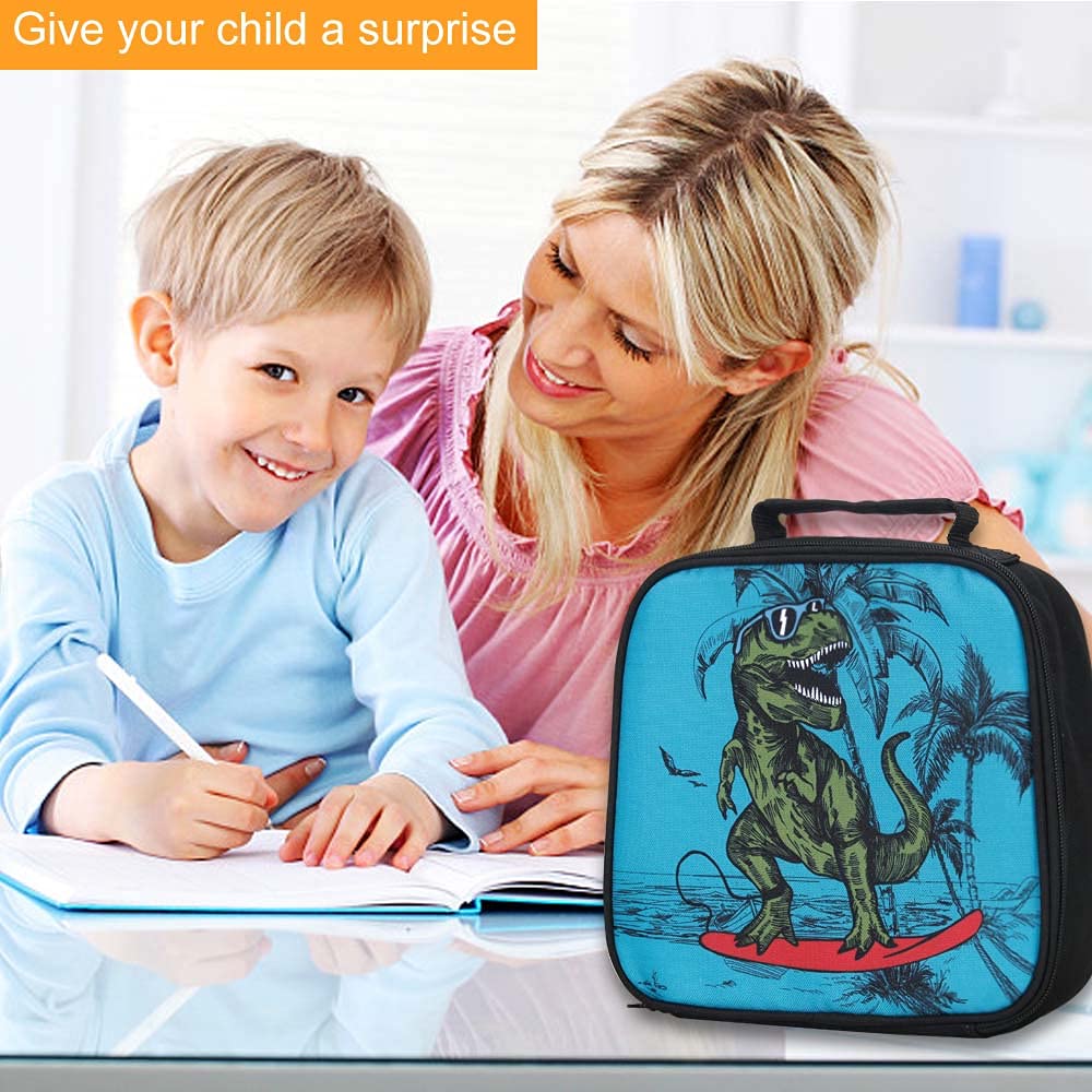 Dinosaur Lunch Box for Boys, Kids Insulated Lunch Bag, Toddler Lunchbox