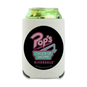 riverdale pops chock'lit shoppe can cooler - drink sleeve hugger collapsible insulator - beverage insulated holder