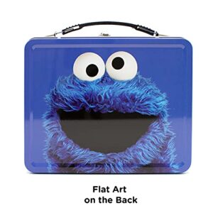 AQUARIUS Sesame Street Cookie Monster Fun Box - Sturdy Tin Storage Box with Plastic Handle & Embossed Front Cover - Officially Licensed Sesame Street Merchandise and Collectible Gift for Kids & Adults, Blue (48252)