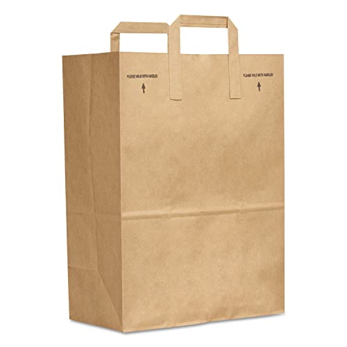 General Supply SK1670EZ300 1/6 BBL Paper Grocery Bag 70lb Kraft Standard 12 x 7 x 17 300 bags