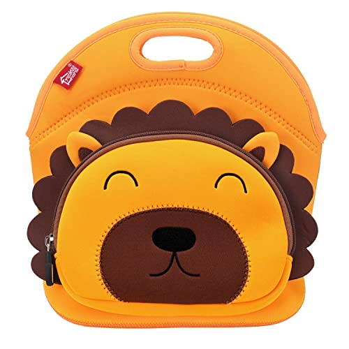 yookee home Lion Lunch Bags for Kids, Thick Insulated Lunch Tote Box with Heavy Duty Zipper for Kids Boys Teens Toddlers Great for Outdoors Travel Work School