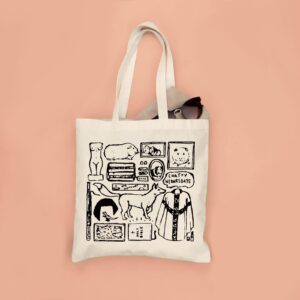 G2TUP Fle TV Show Inspired Gift Reusable Canvas Tote Bag Handbag TV Show Merchandise Shopping Bag