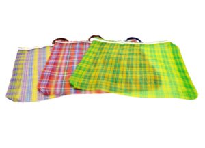 laredo import set of 3, mexican tote grocery/beach bags, 23 inches high by 25.5 inches wide. assorted colors