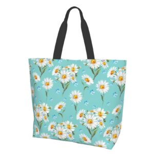 majoug daisy tote bags women large capacity shoulder grocery shopping bags travel beach bag