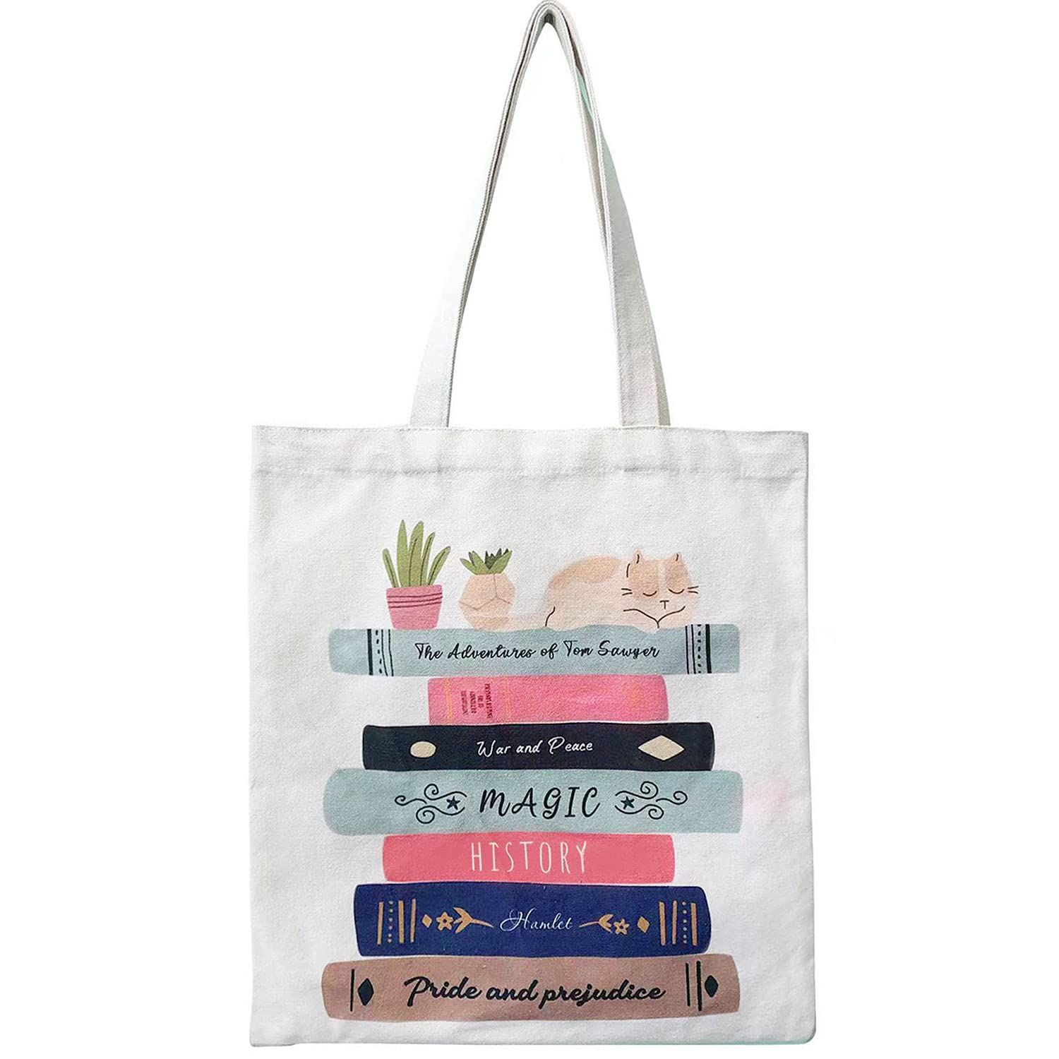 Canvas Tote Bag with Interior Pocket, Canvas Book Tote, Large Shoulder Bag, Portable washable ladies grocery shopping gift bag, canvas tote bag for women, canvas shopping bags, tote bag aesthetic