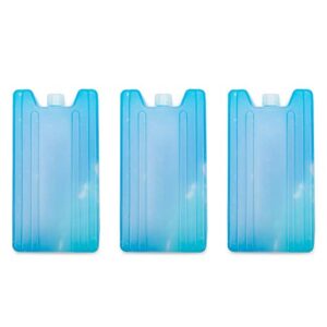 Ice Pack for Cooler Lunch Bag (400 ml/Count): Large, Thick, Leak-Proof, Long-Lasting, Reusable, Freezer-Safe Blue Gel to Keep Food and Drinks Cold for Hours (Set of 3)