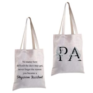 mbmso physician assistant gifts pa gift medical tote bag physician assistant student gift pa gifts for women graduation gift (pa tote bag)