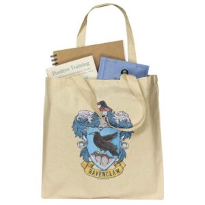 GRAPHICS & MORE Harry Potter Ravenclaw Painted Crest Grocery Travel Reusable Tote Bag