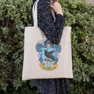 GRAPHICS & MORE Harry Potter Ravenclaw Painted Crest Grocery Travel Reusable Tote Bag