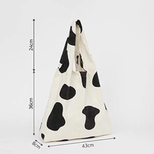 Cotton Tote Bags Cute Corduroy Crossbody Bag Shoulder Bag Cow Print Bag