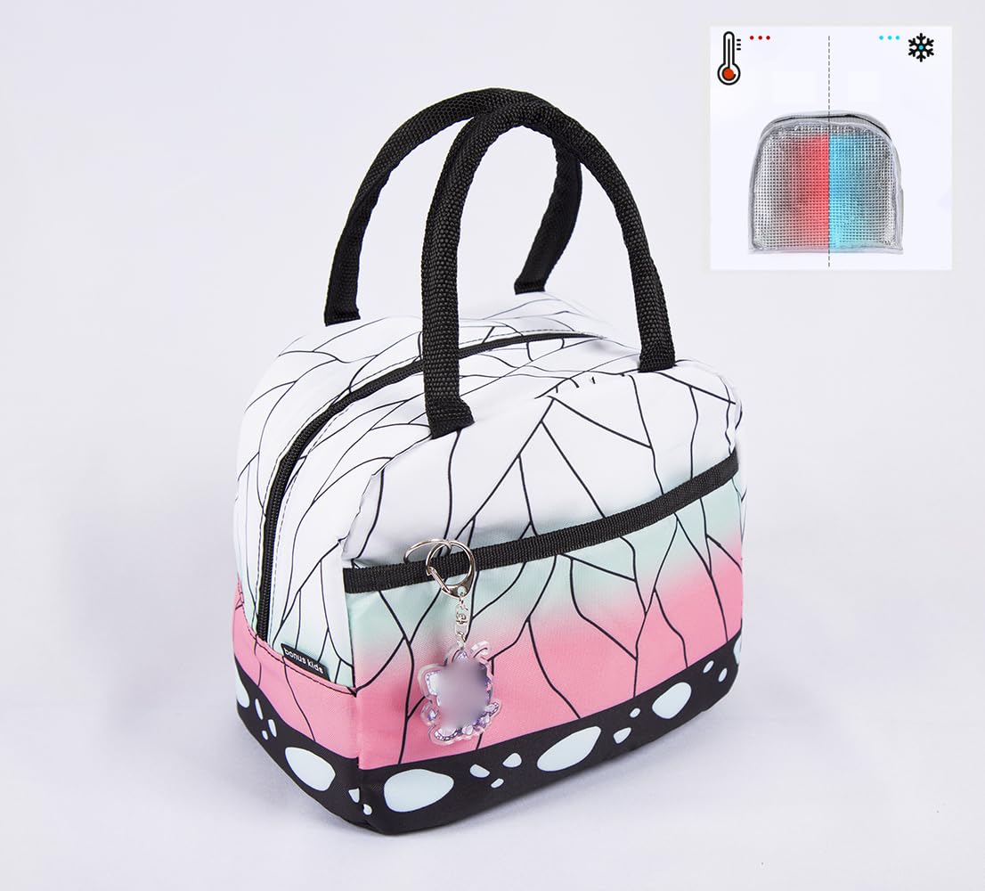 Maxer Japanese Anime Lunch Bag for Women Lunch Holder Insulated Lunch Cooler Bag for Kids