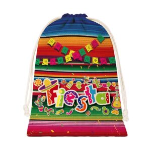 doreen's boutique fiesta gift bags, taco llama cactus,mexican themed fiesta party decorations, supplies – 5 pcs per pack(bgs-a008)