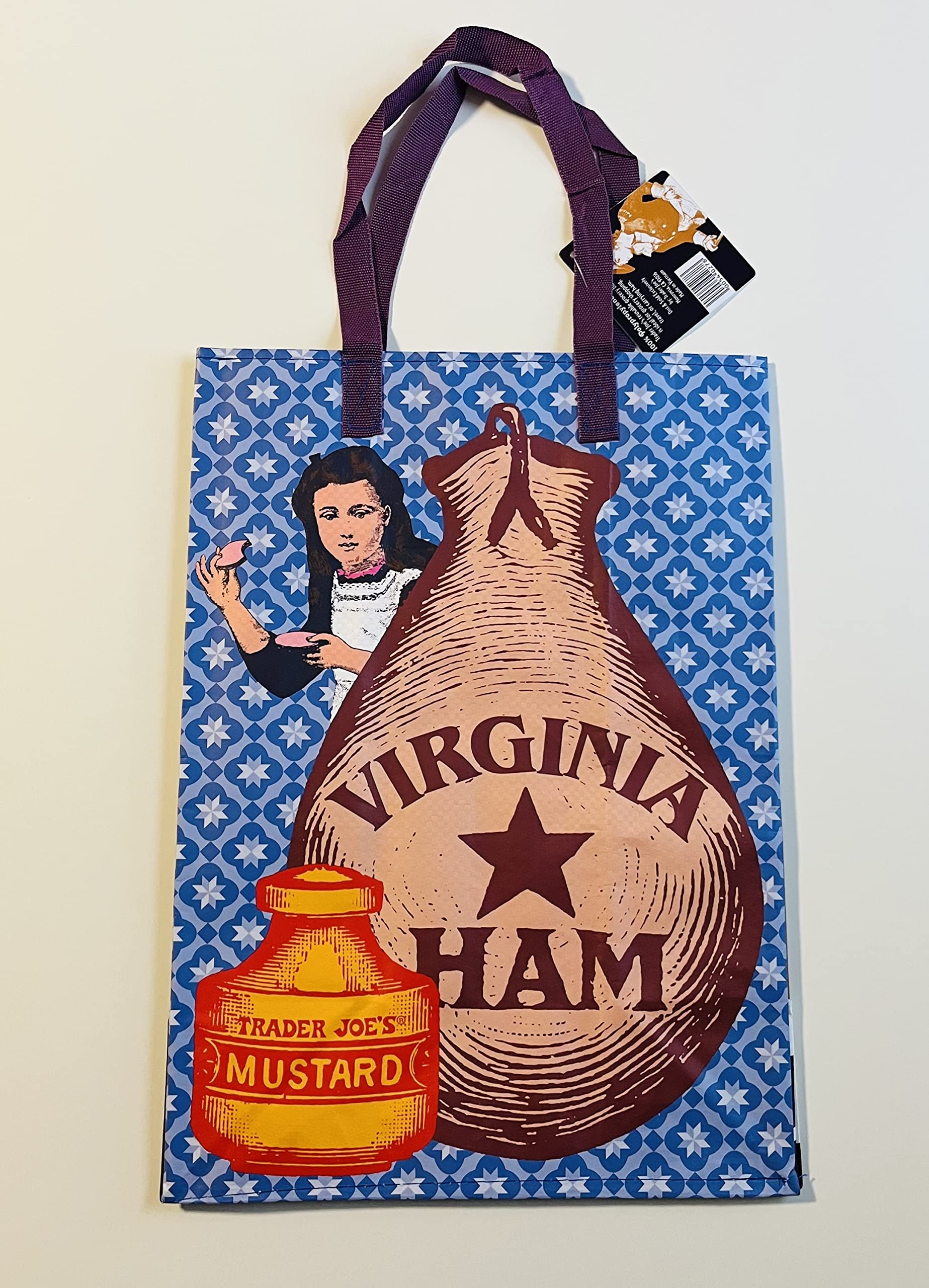 Virginia Theme Trader Joe's Reusable Shopping Tote Bag Multicolor