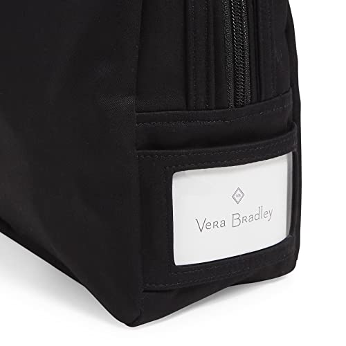 Vera Bradley Women's Cotton Lunch Bunch Lunch Bag, True Black - Recycled Cotton, One Size