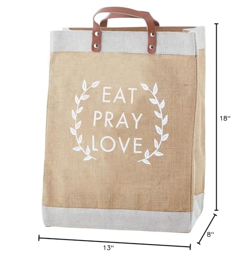 Santa Barbara Design Studio Hold Everything Market Tote Bag, 13" x 18", Eat Pray Love