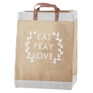 santa barbara design studio hold everything market tote bag, 13" x 18", eat pray love