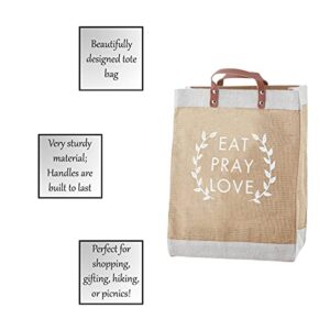 Santa Barbara Design Studio Hold Everything Market Tote Bag, 13" x 18", Eat Pray Love