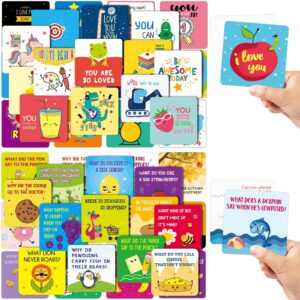 ayztkux 120pcs lunch notes for kids, cute motivational and inspirational lunch box notes for kids, thinking of you cards, back to school gifts for boy’s and girl’s lunchbox, lunchbox jokes for kids