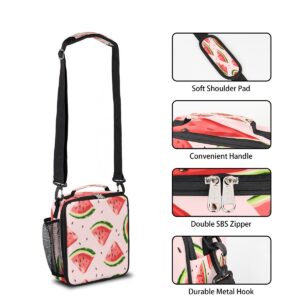 Lunch Box for Kids Girls Boys Watermelon Lunch Bags for Teens Insulated Lunch boxes for School, Work, Picnic, Summer Fruit Cooler Tote Bag with Adjustable Shoulder Strap