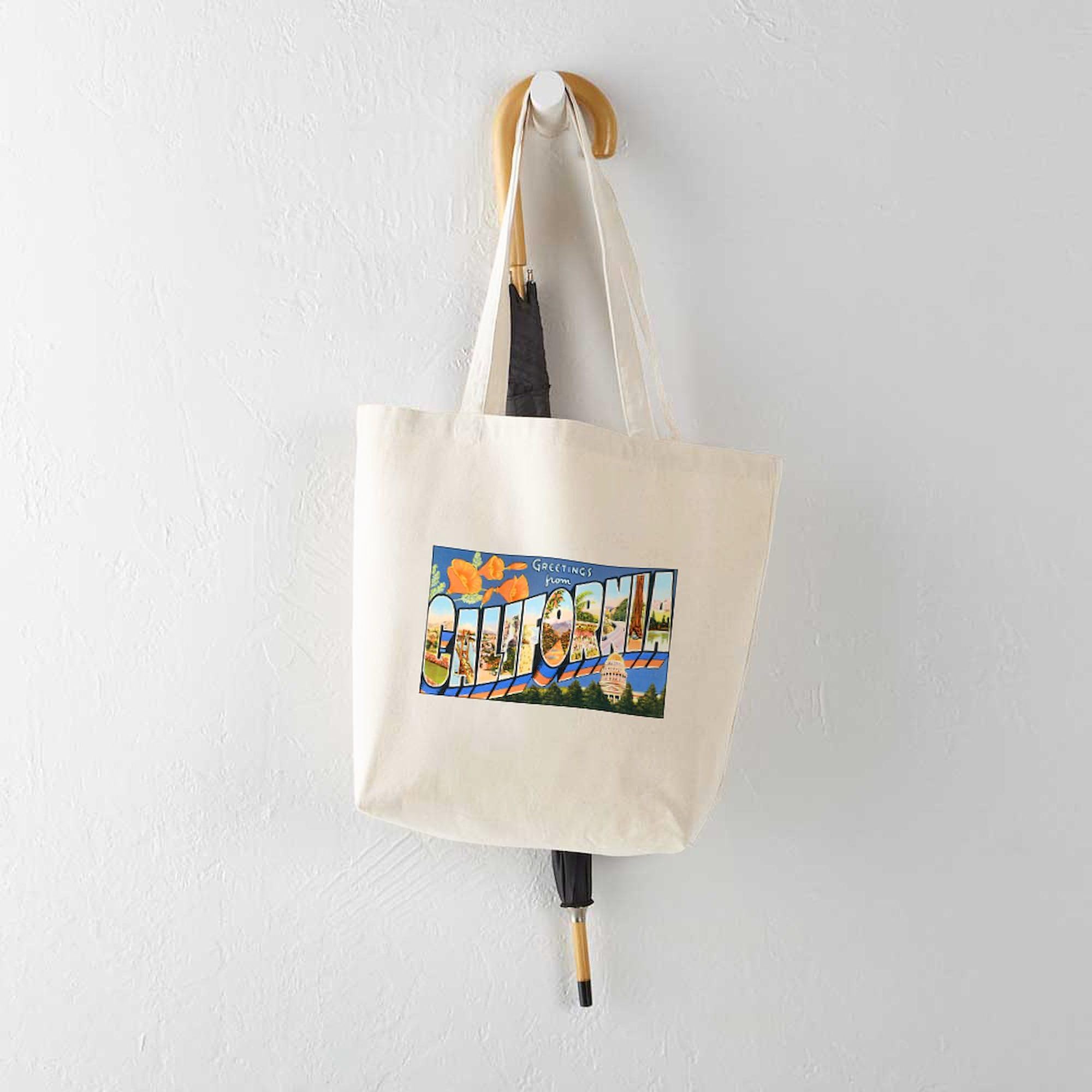 CafePress California Greetings Tote Bag Canvas Tote Shopping Bag