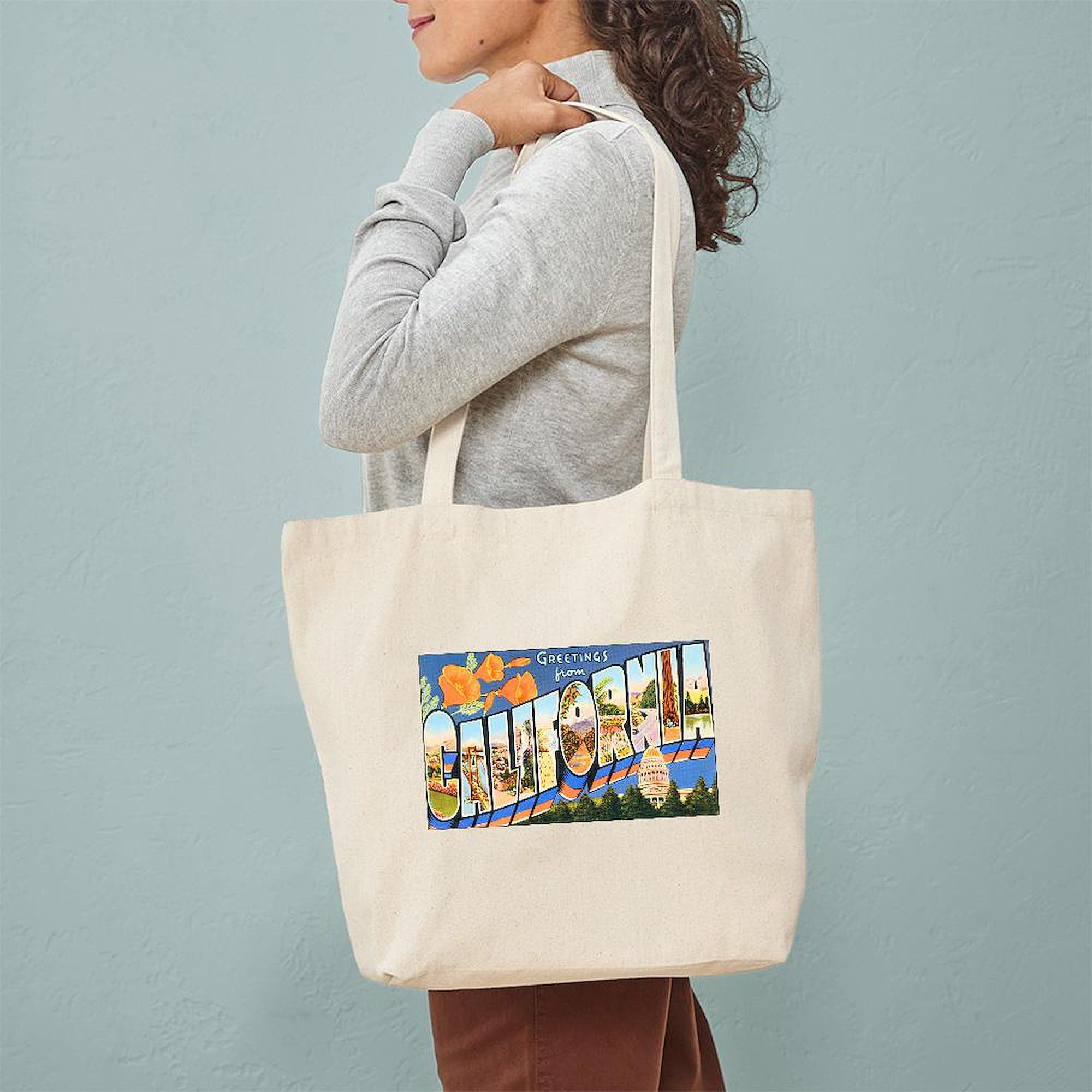 CafePress California Greetings Tote Bag Canvas Tote Shopping Bag