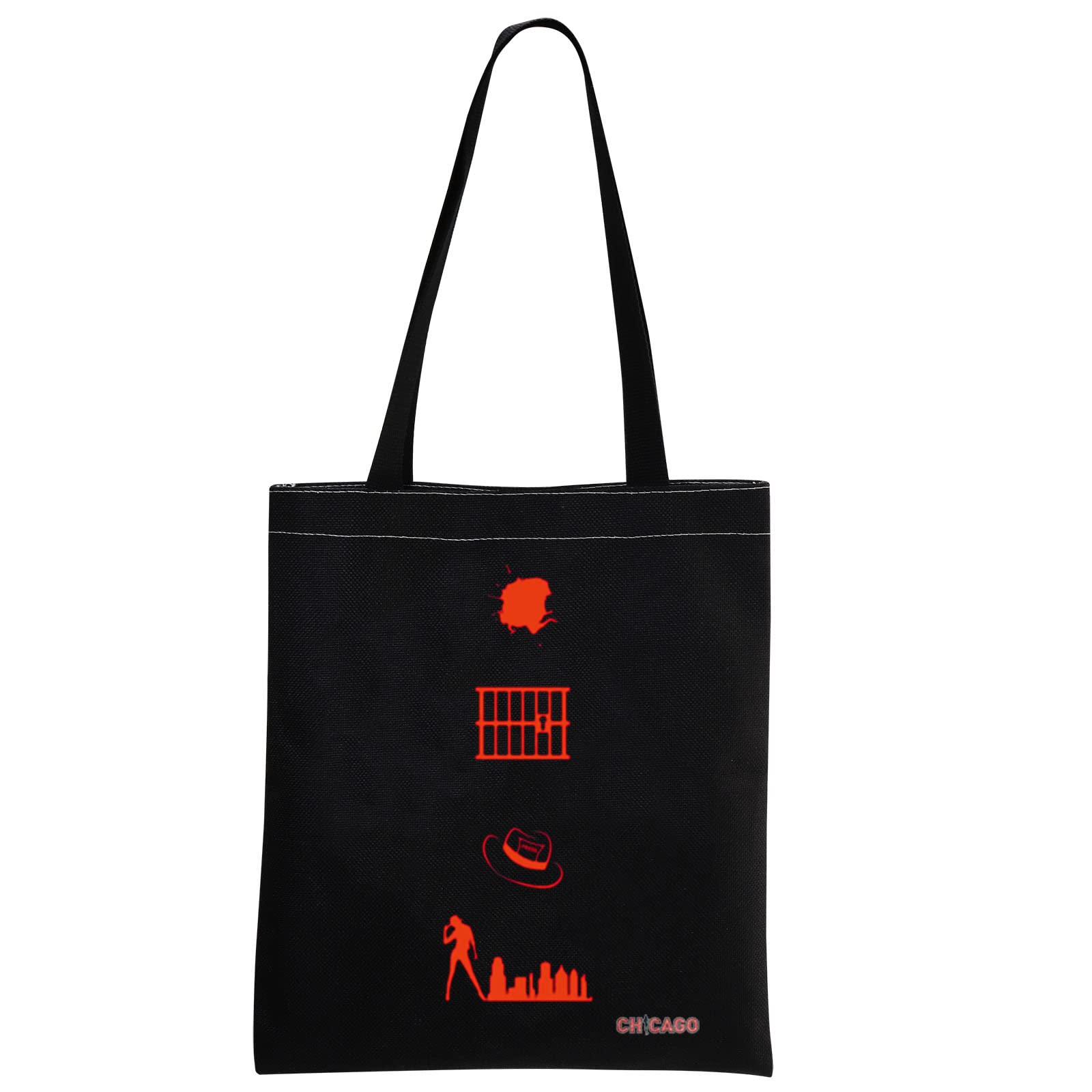 MNIGIU Chicago Musical Tote Bag Chicago Musical Inspired Gift Broadway Musical Theater Fans Gift (Chic-ago Tote)