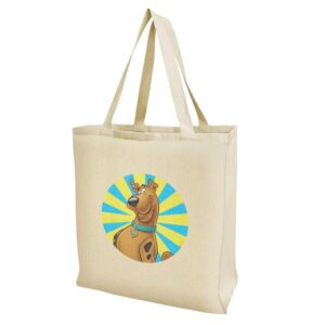 graphics & more scooby-doo character grocery travel reusable tote bag