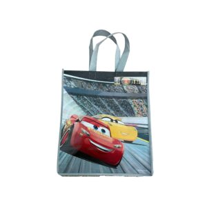 disney's pixar cars with lightning mcqueen large reusable tote bag