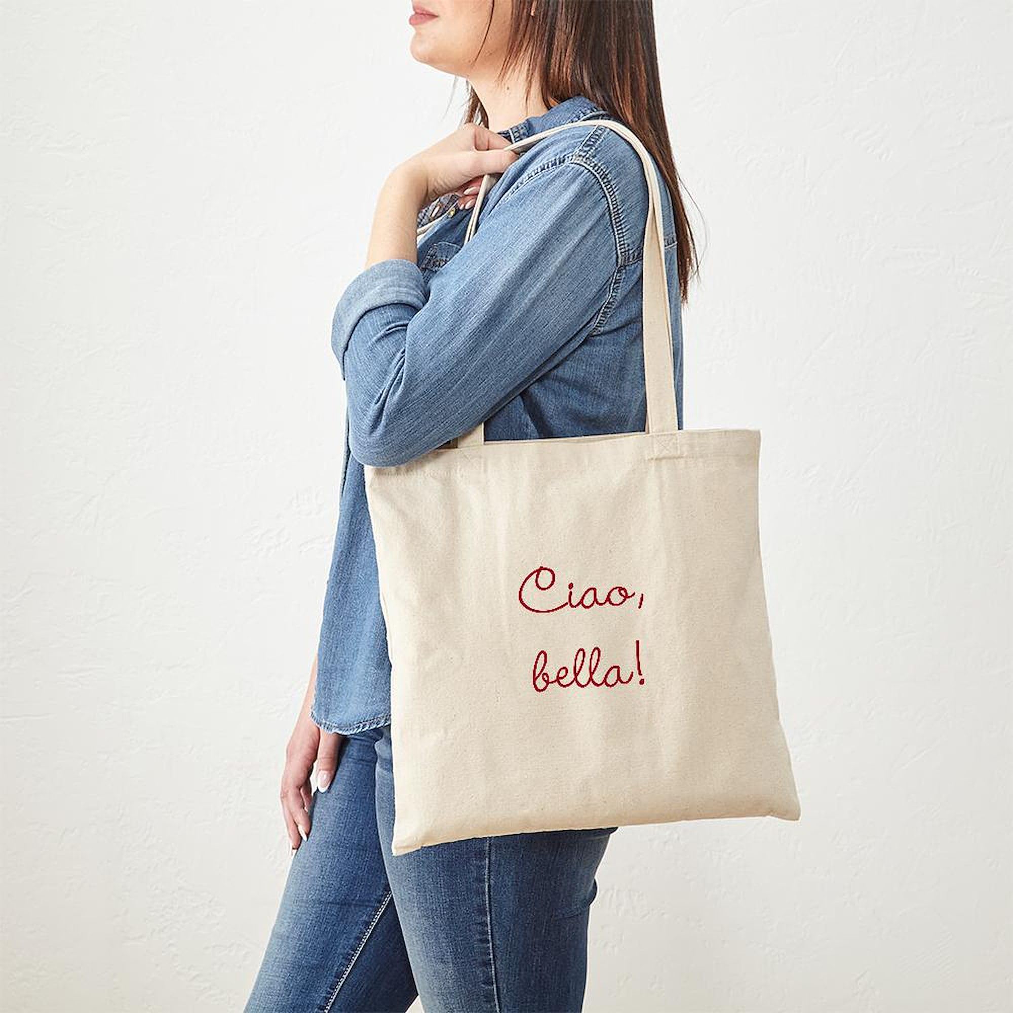 CafePress Umanita Ciao, Bella! Tote Bag Canvas Tote Shopping Bag