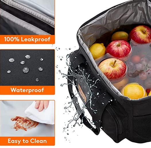 Large Cooler Bag 15L Insulated Lunch Bag 25 Cans Portable Cooler Bag/Lunch Box with Insulated Layer for Picnic, Beach, Work, and Travel hot and Cold Storage Leakproof