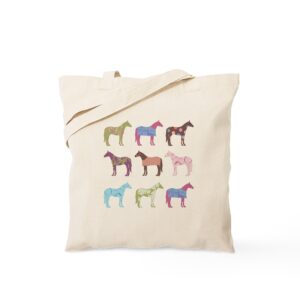 cafepress colorful horse pattern tote bag canvas tote shopping bag