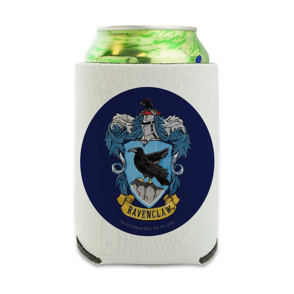 Harry Potter Ravenclaw Painted Crest Can Cooler - Drink Sleeve Hugger Collapsible Insulator - Beverage Insulated Holder