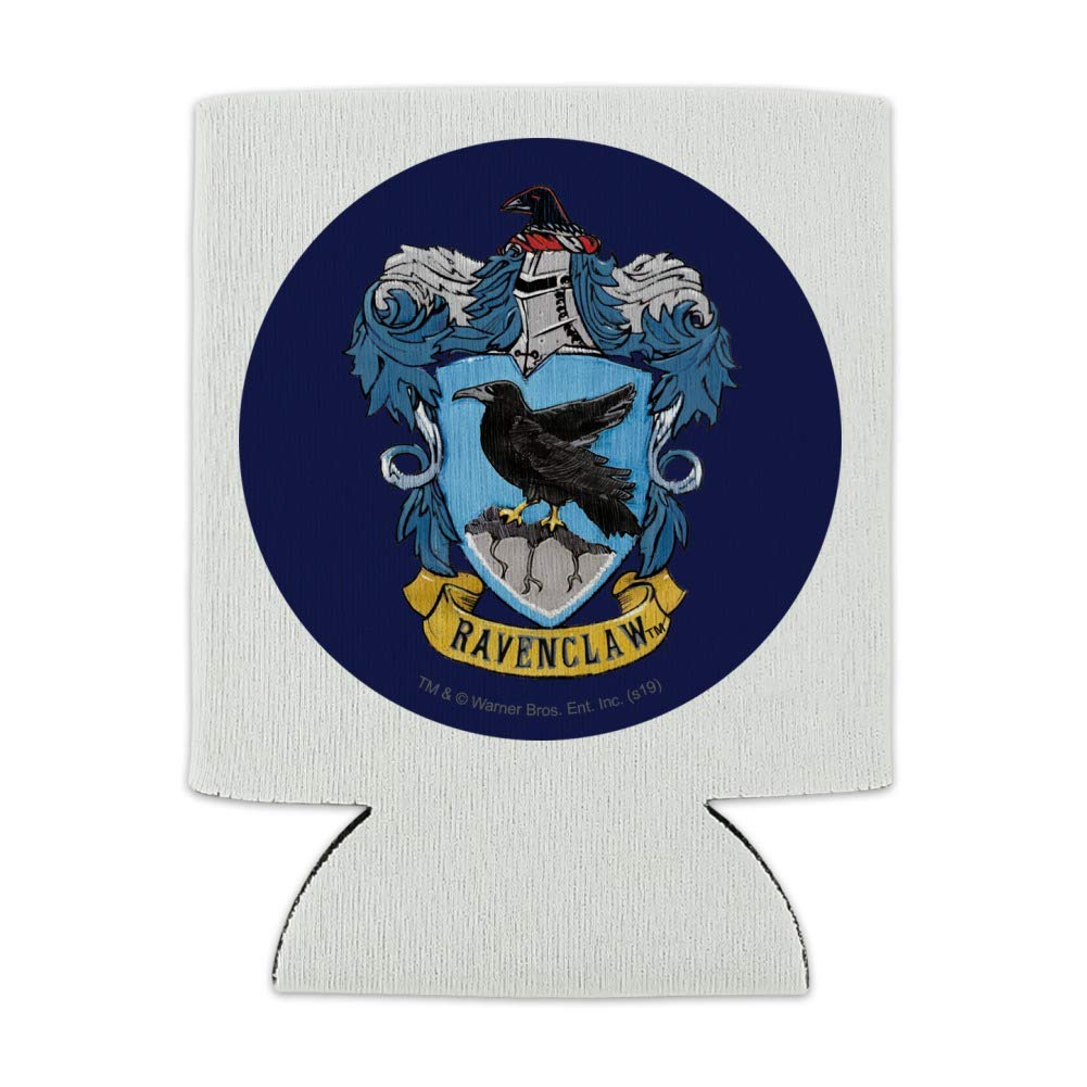 Harry Potter Ravenclaw Painted Crest Can Cooler - Drink Sleeve Hugger Collapsible Insulator - Beverage Insulated Holder