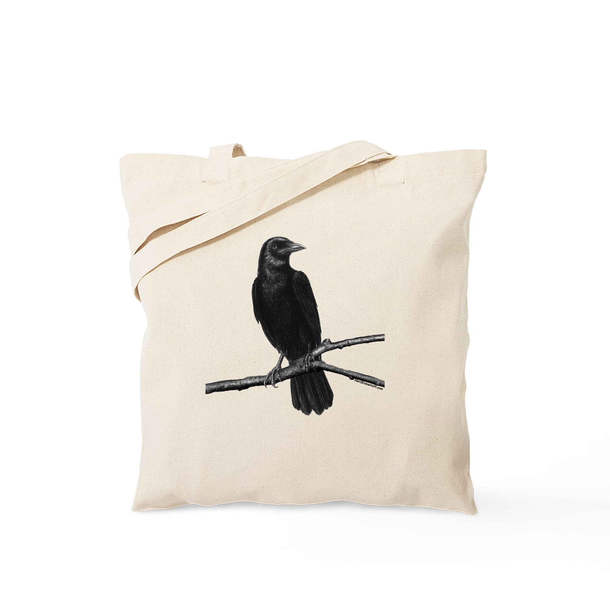 CafePress Black Crow Tote Bag Canvas Tote Shopping Bag