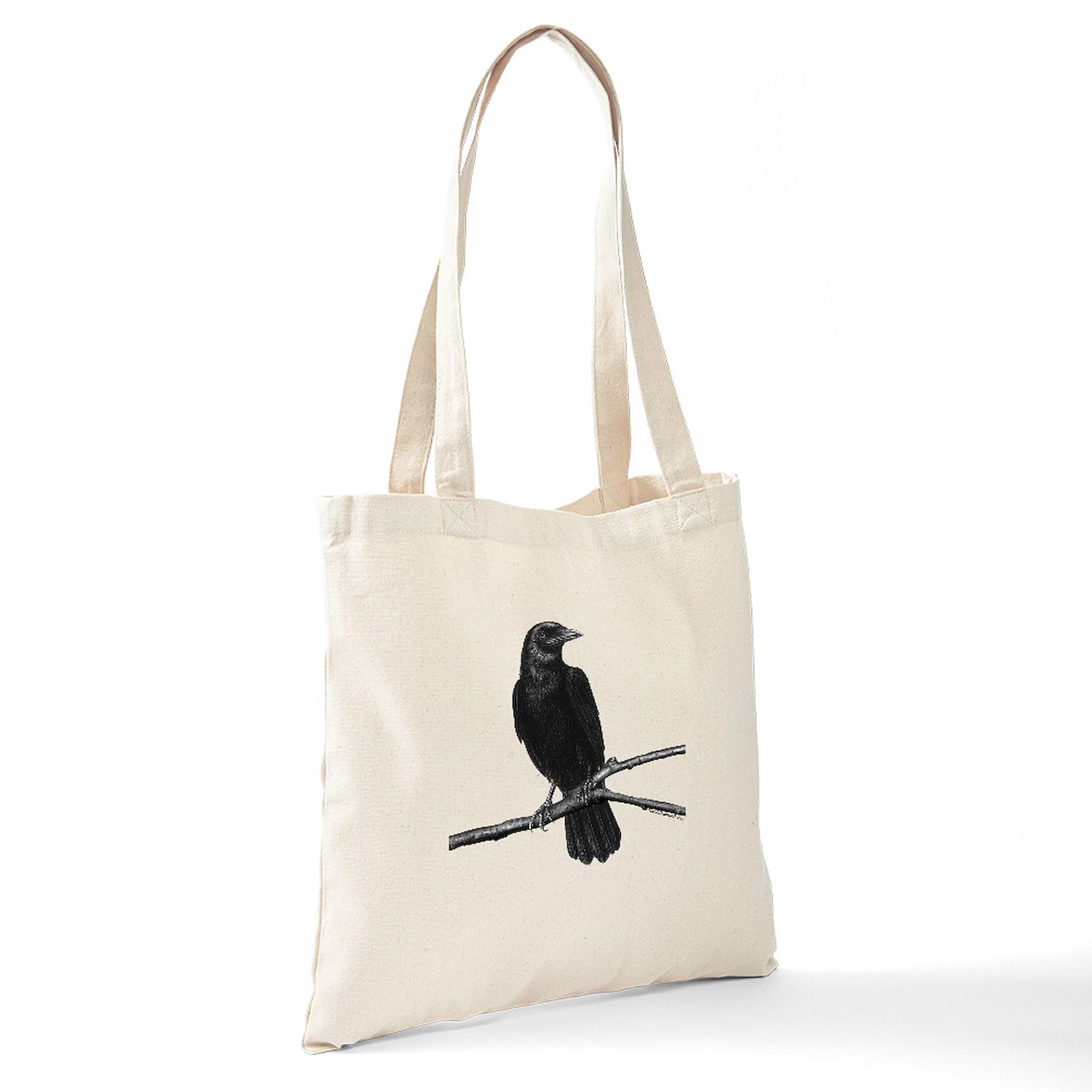 CafePress Black Crow Tote Bag Canvas Tote Shopping Bag