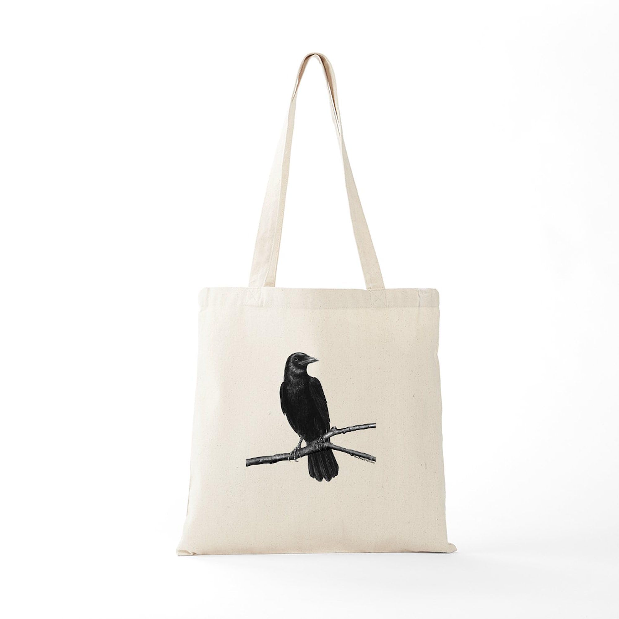 CafePress Black Crow Tote Bag Canvas Tote Shopping Bag