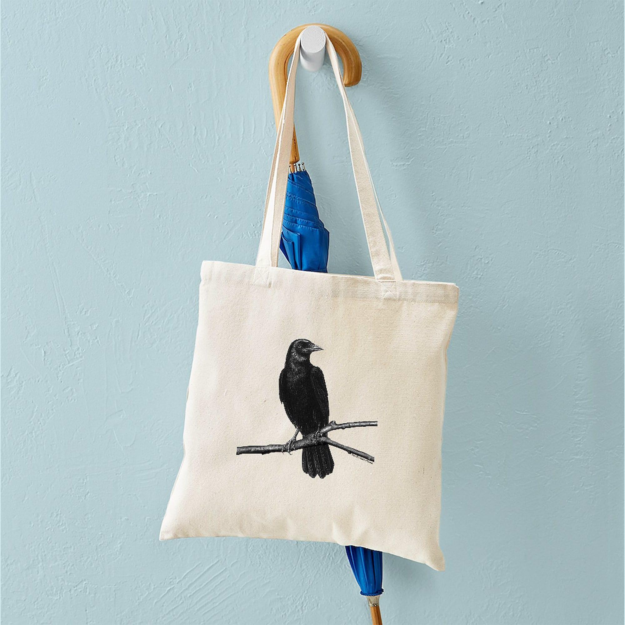 CafePress Black Crow Tote Bag Canvas Tote Shopping Bag