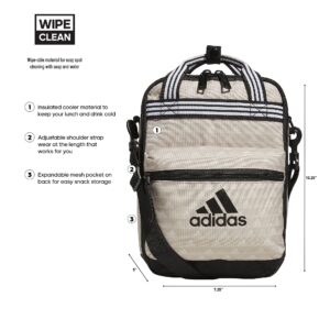 adidas Squad Insulated Lunch Bag, BOS Mini Monogram Wonder Beige/Black, One Size