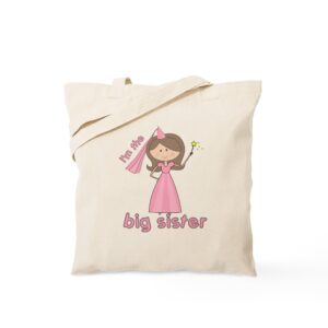 cafepress i'm the big sister princess tote bag canvas tote shopping bag