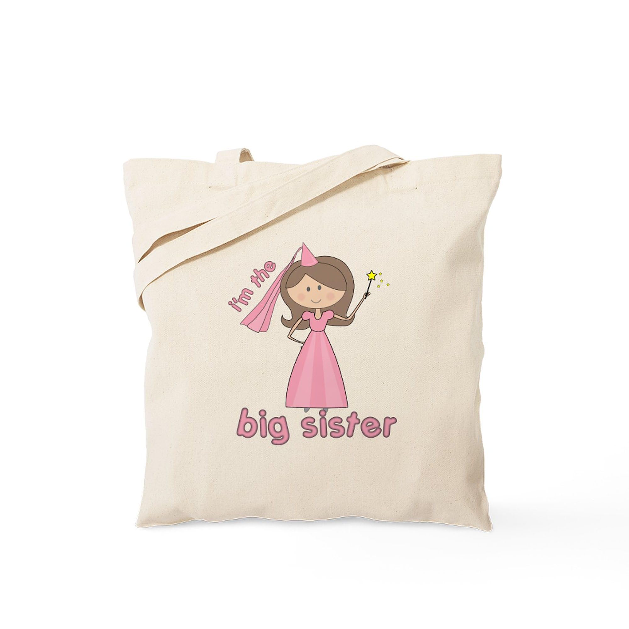 CafePress I'm The Big Sister Princess Tote Bag Canvas Tote Shopping Bag